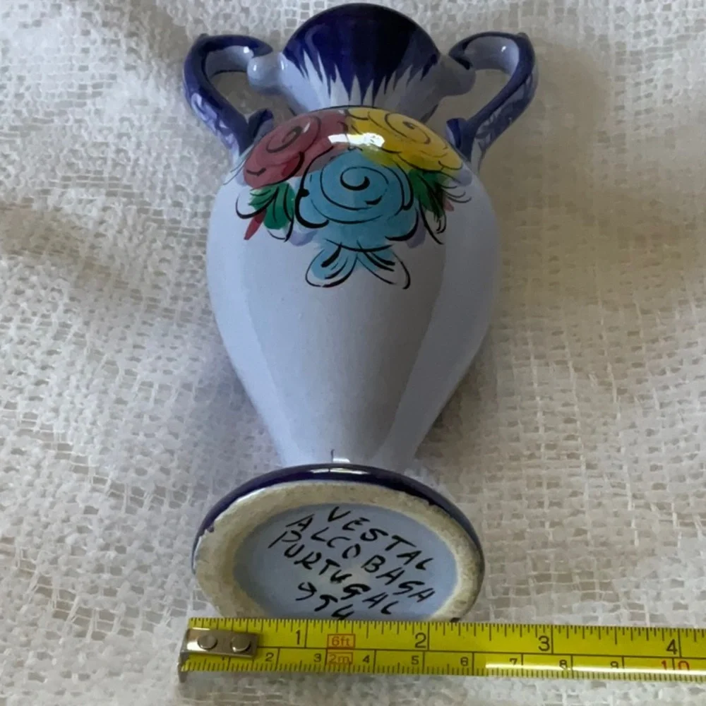 Vintage Hand Painted Vestal Portuguese Bud Vase - Picture 10 of 16